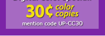 Universal Printing | Winter Special | 30¢ Color Copies | Digital Color Prints for $0.30