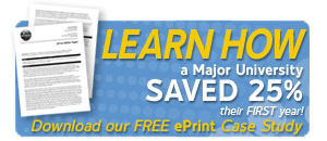 Learn How a major university saved 25% with their ePrint web-to-print digital storefront